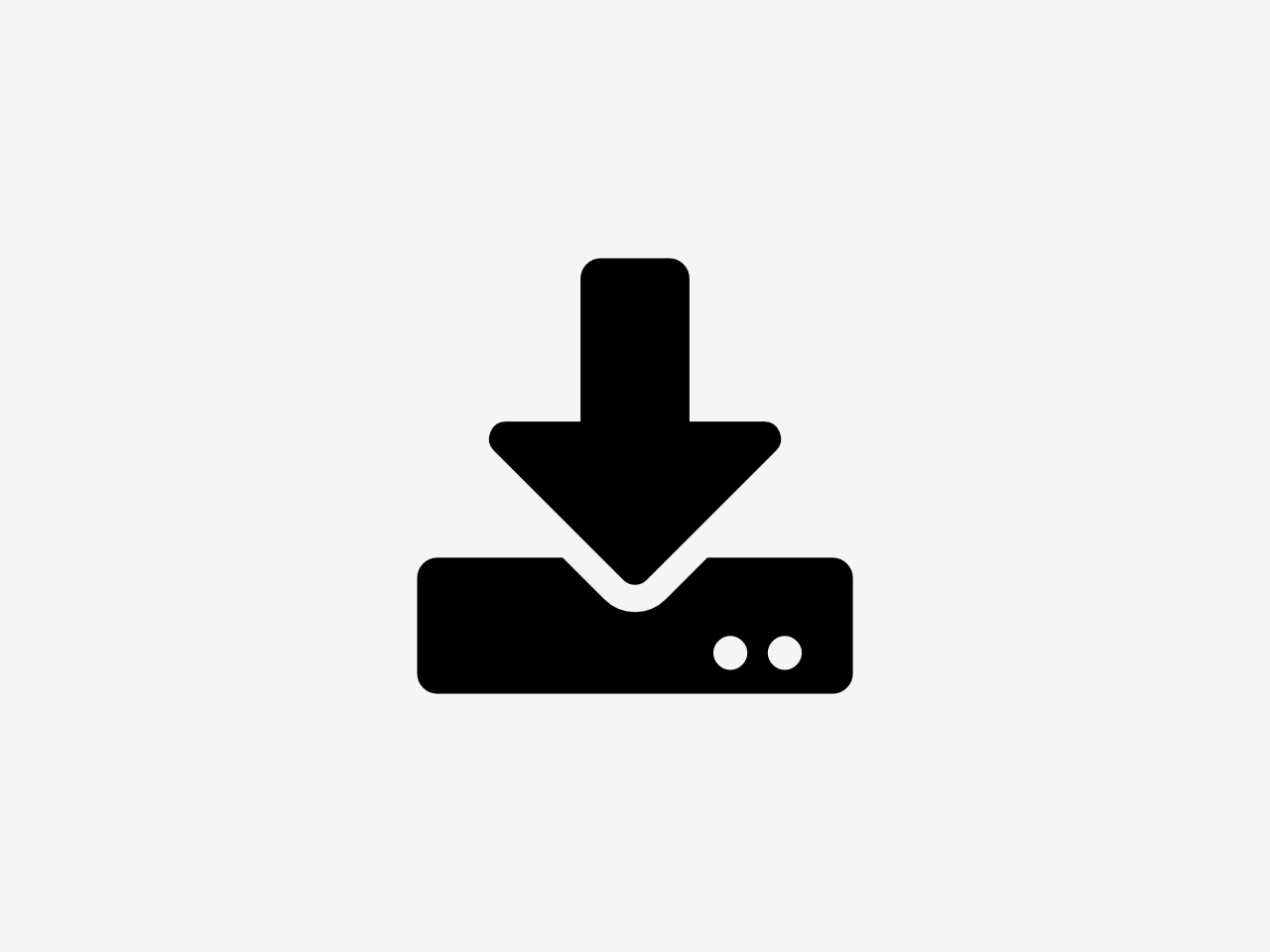 Bild zeigt ein Symbol für Download. Das Symbol zeigt einen nach unten gehenden Pfeil, der auf eine Festplatte zielt.