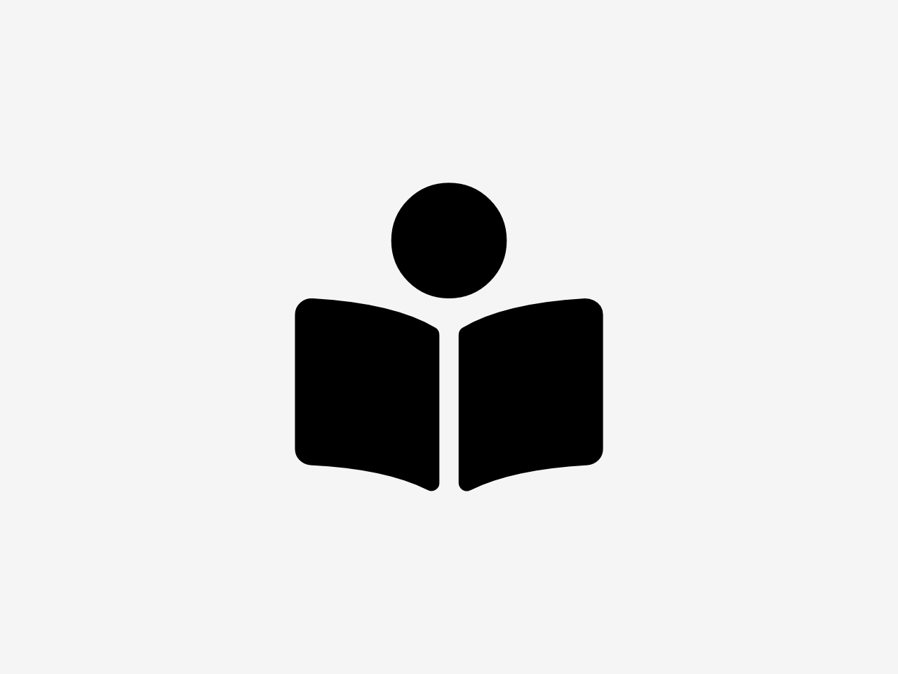 Bild zeigt ein Symbol für Impressum. Das Symbol zeigt eine Person, die ein offenes Buch liest.